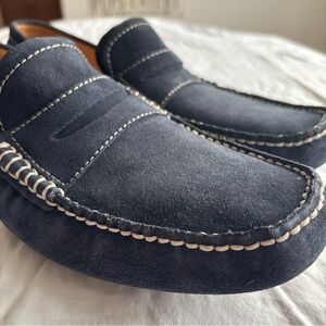 Rockport Navy Suede Slip-Ons